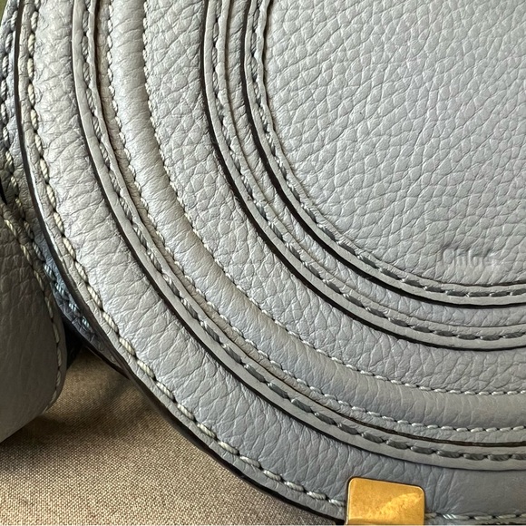 Chloe Mini Marcie Crossbody Bag Blue Gray - Picture 16 of 16